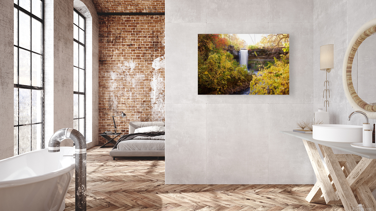 Fall. Minnehaha Falls. Reproduction