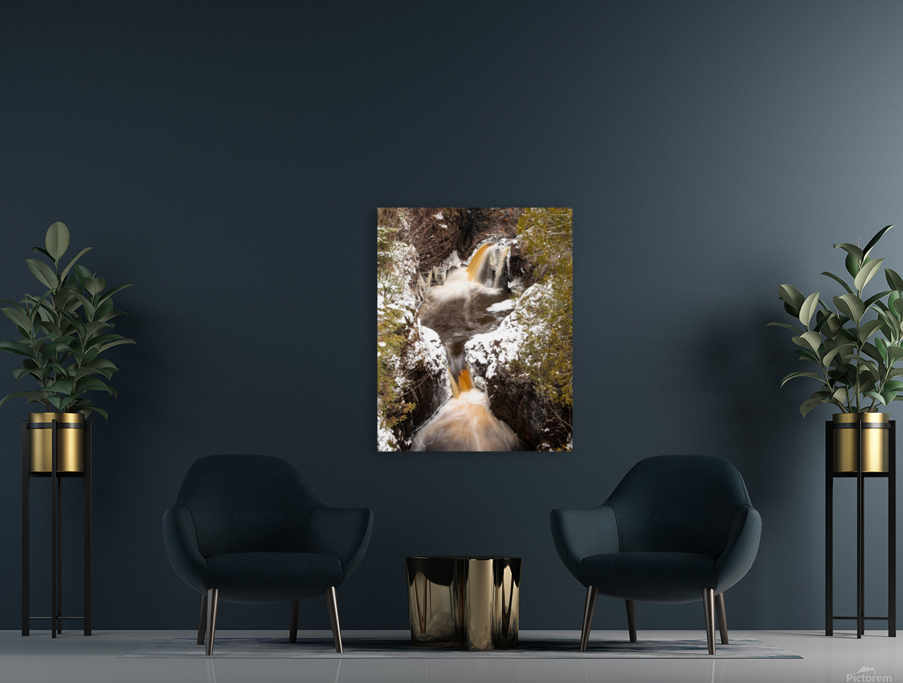 Cascade Falls. Wintertime. Reproduction