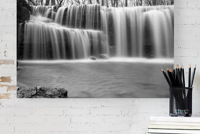 Black and White Hidden Falls by Witch