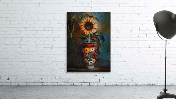 Abstract Sunflower Wall Preview