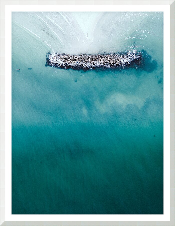 Manatee rocks Picture Frame print