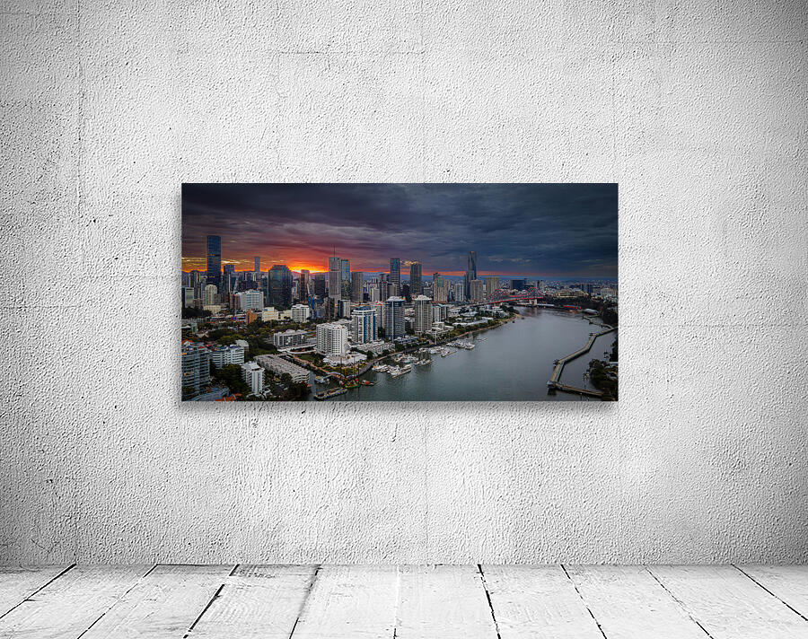 Brisbane River Sunset Wall Preview