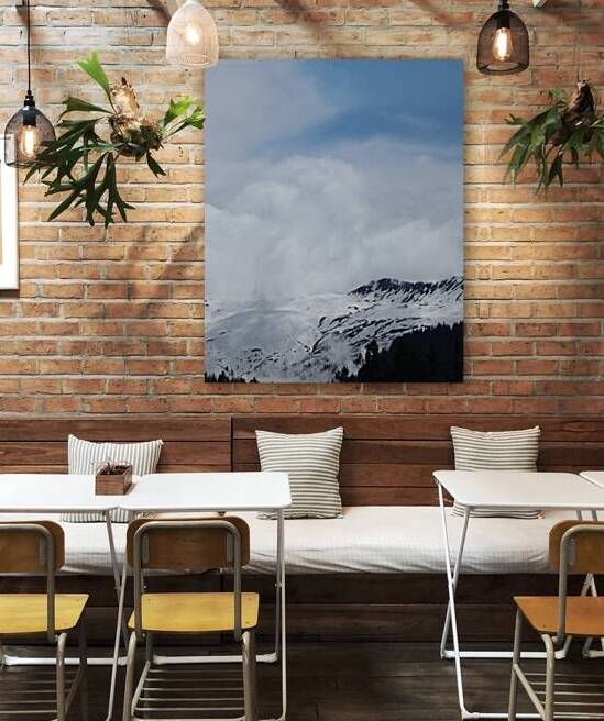 Snowy mountain landscape by ICI
