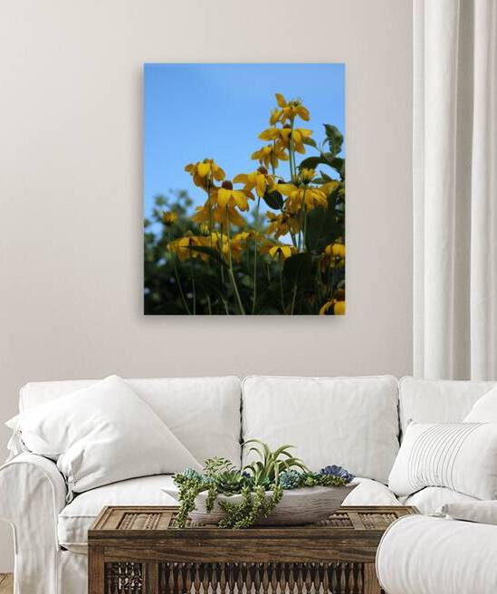 yellow flowers in a blue sky by ICI