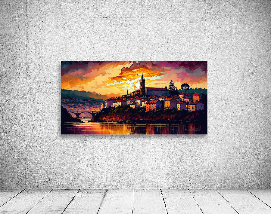 Pontedeume Spain Sunset Wall Preview
