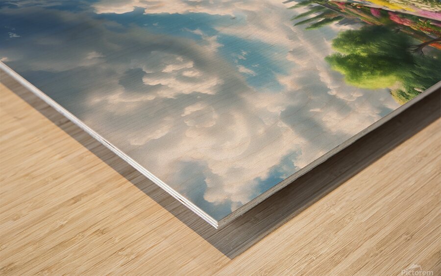  generate an 4k ultra HD anime style image of a Wood print