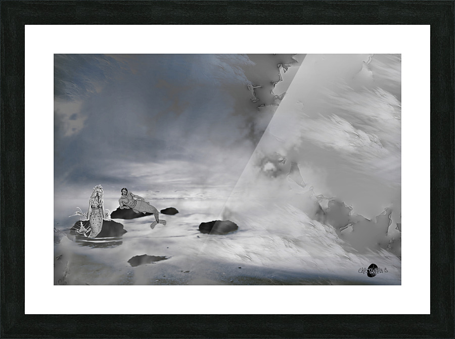 Couple sirene Picture Frame print