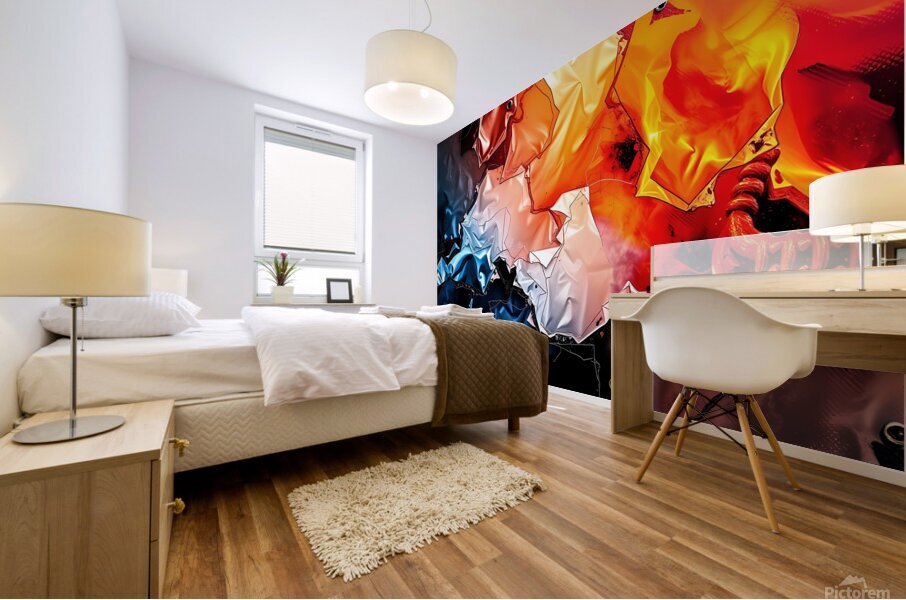 Chromatic Convergence Mural print