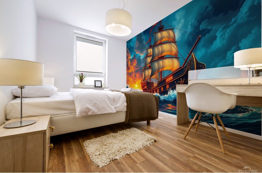 Radiant Stormbound Voyage Mural print