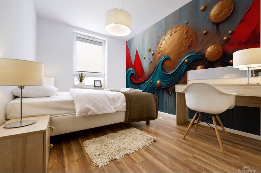 Electrified Geometric Abstraction Mural print