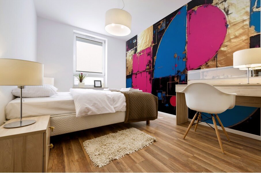 Electrified Geometric Abstraction Mural print