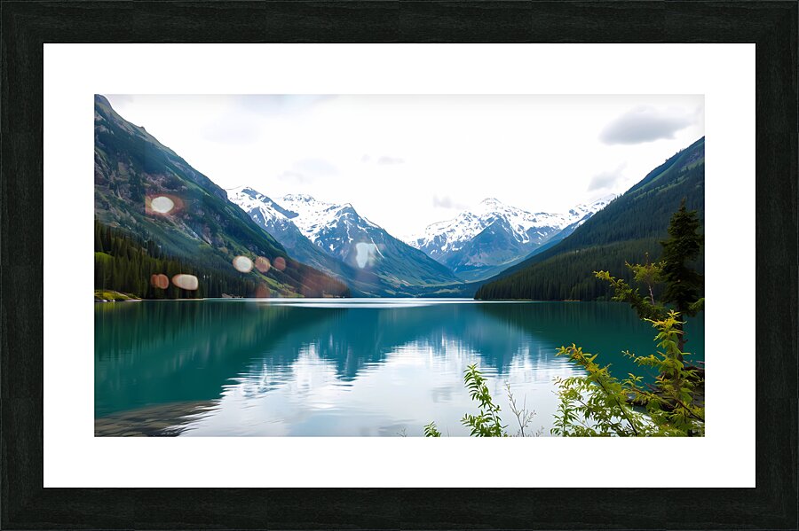 Serene Alpine Reflection Picture Frame print