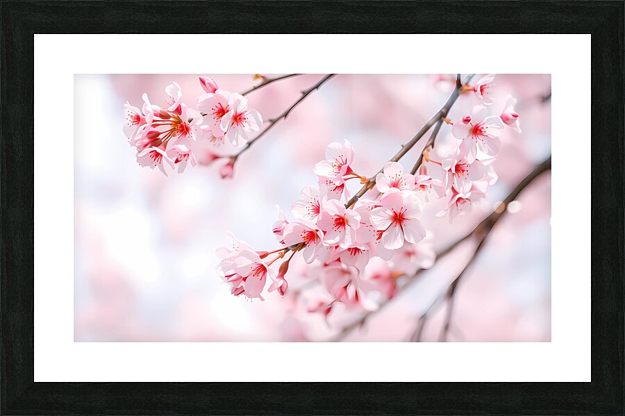 Blushing Blossoms Picture Frame print