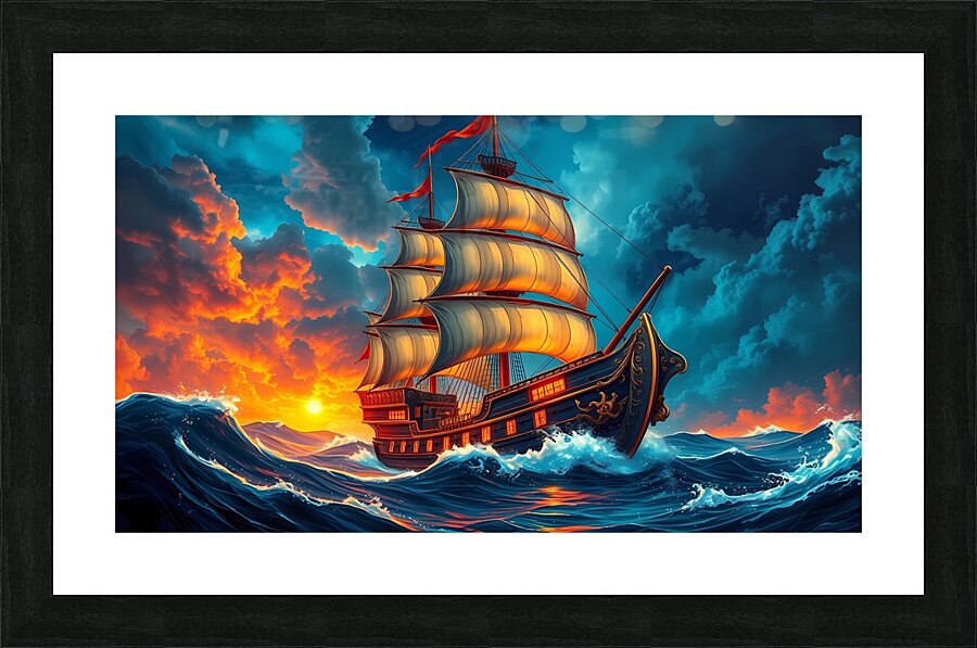 Radiant Stormbound Voyage Picture Frame print