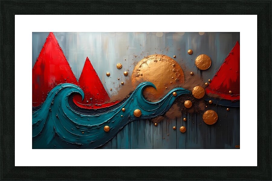 Electrified Geometric Abstraction Picture Frame print