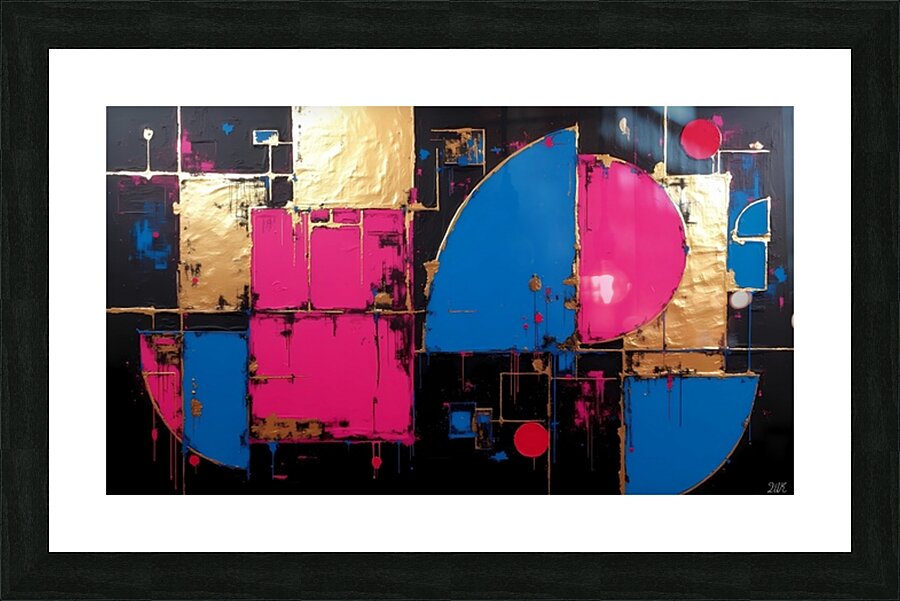 Electrified Geometric Abstraction Picture Frame print