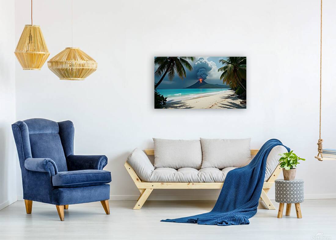 Dramatic Tropical Beach Scene Reproduction