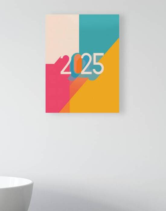 2025 Wall Art Canvas – Modern New Year Decor for Living Room by El moustapha