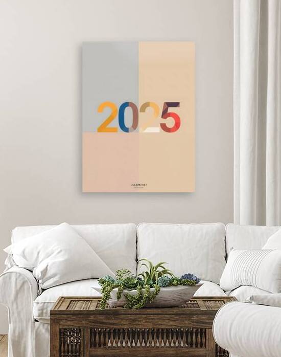 2025 Wall Art Canvas – Modern Minimalist New Year Decor for Living Room by El moustapha