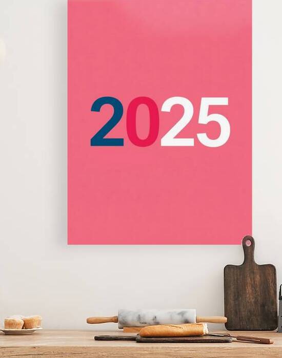 2025 Wall Art Canvas – Modern Minimalist New Year Decor for Living Room by El moustapha