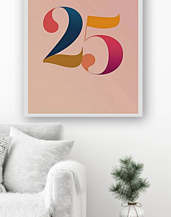 Modern Number Wall Art Canvas – Colorful Gradient Abstract Poster for Living Room Decor by El moustapha