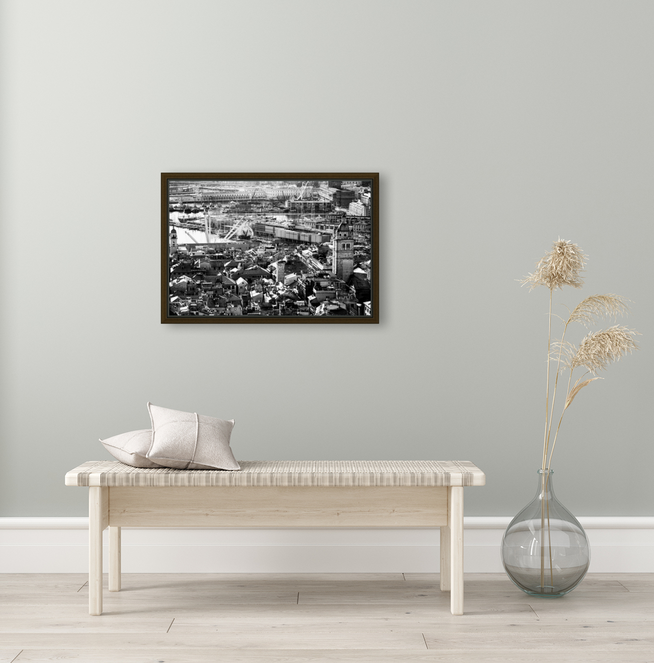 Genoa cityscape Reproduction