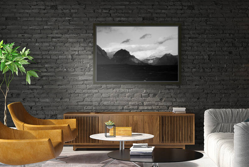 Black and white landscape Reproduction