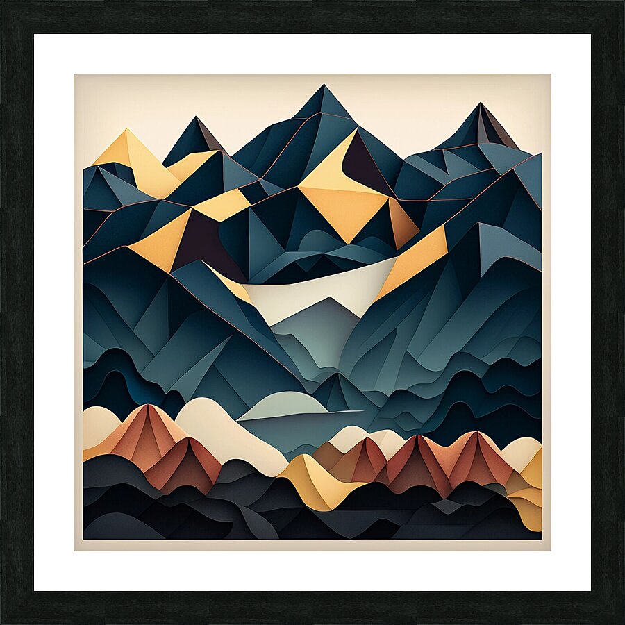 Mountain Geometry Picture Frame print
