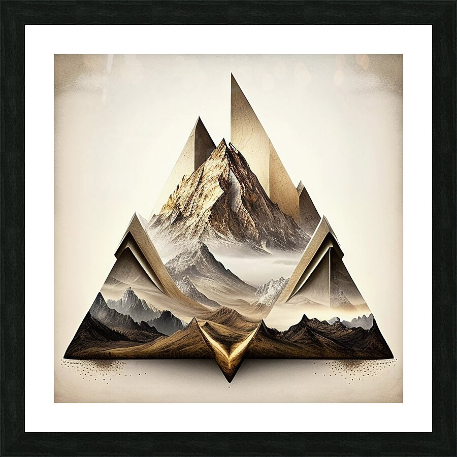 Triangular Peaks Picture Frame print