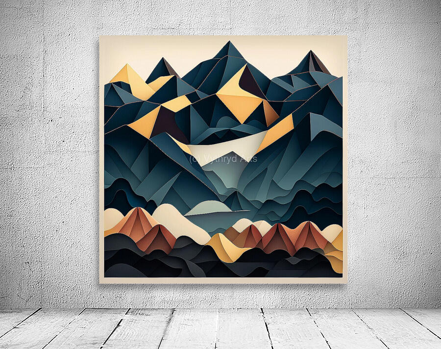 Mountain Geometry Wall Preview