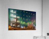 Aurora Over Grain Elevator Acrylic Print