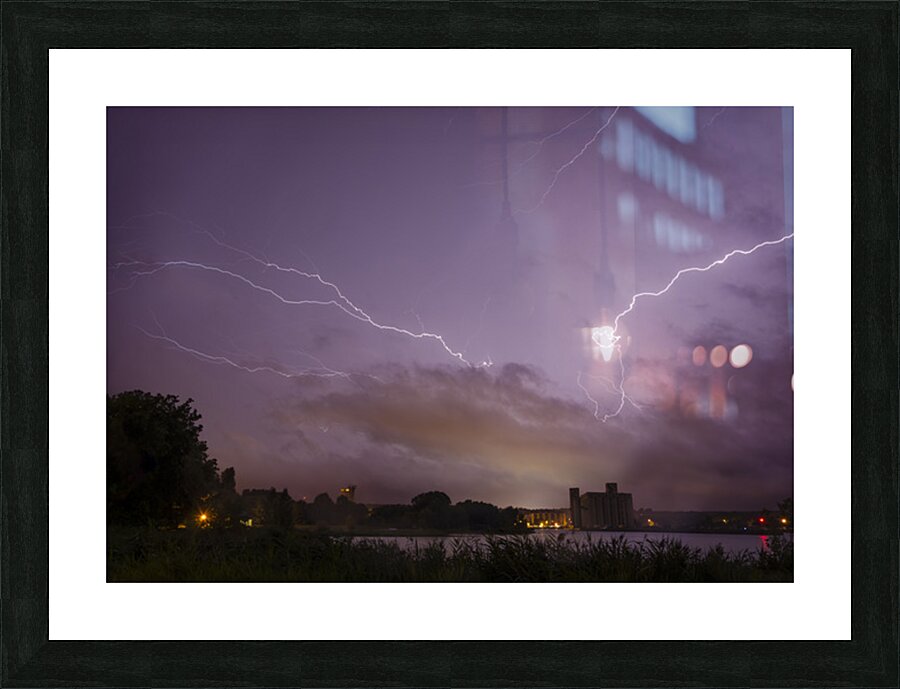 Bayshore Lightning Storm Picture Frame print