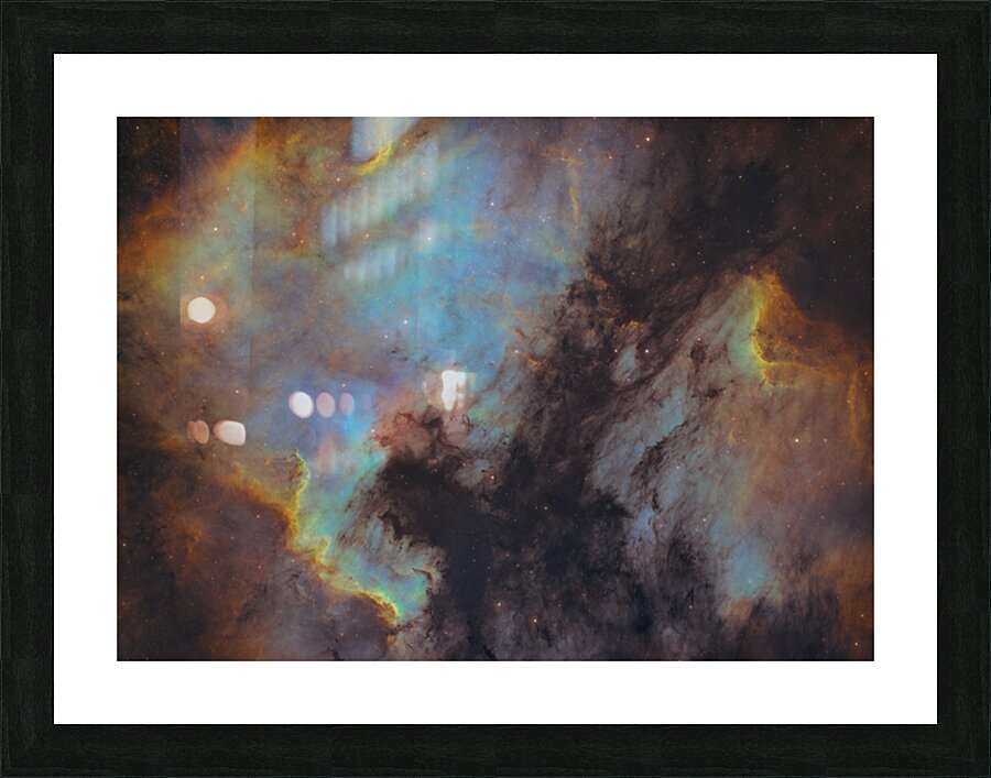 North America & Pelican Nebulae - NGC 7000 - IC 5070 Picture Frame print