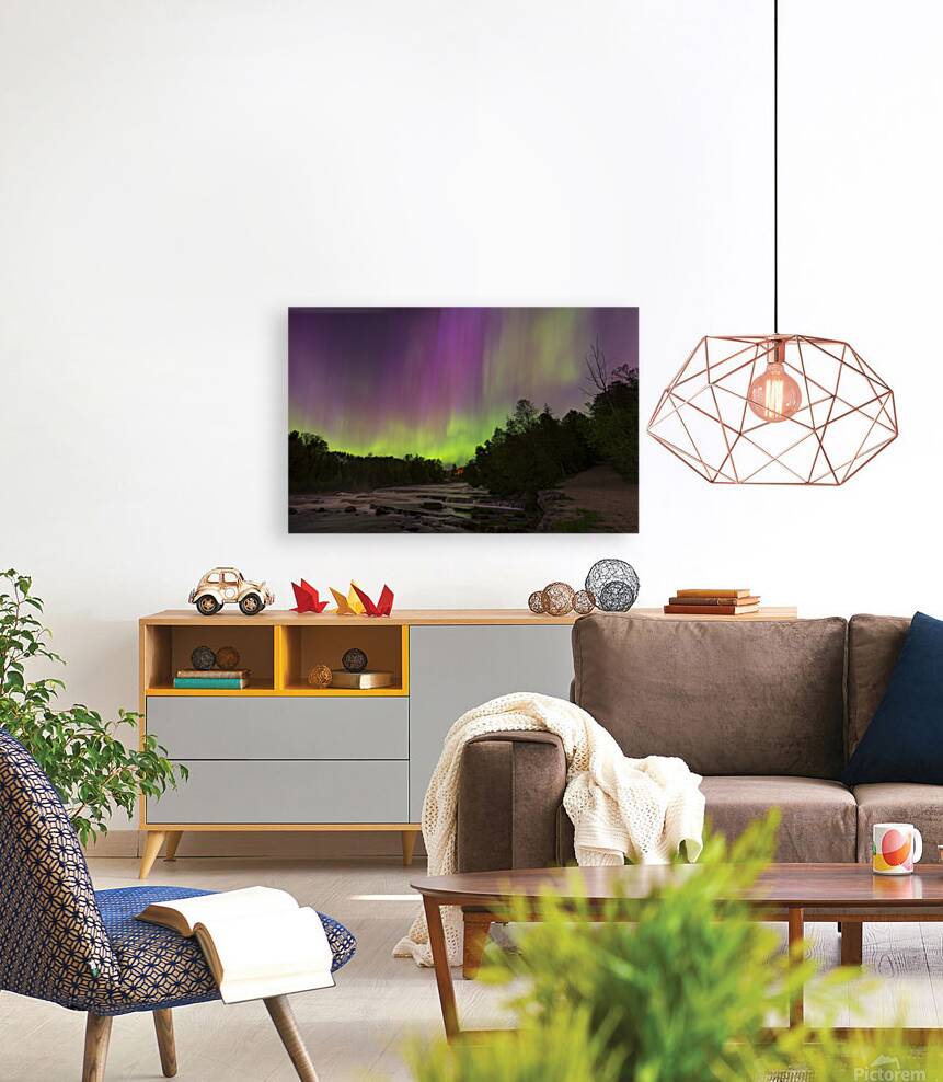 Sauble Falls Aurora Panorama Reproduction