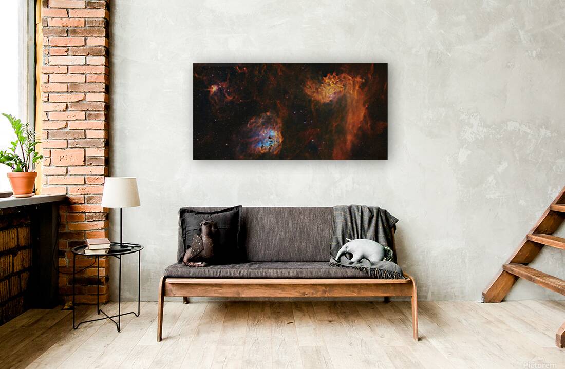 Flaming Star Tadpoles & Spider Nebulae - IC 405 - IC 410 - IC 417 Reproduction