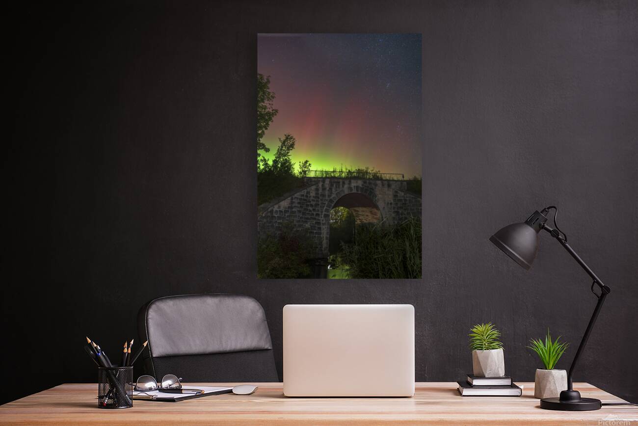 Rail Trail Bridge Aurora Reproduction