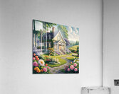 Blossoming Haven: A Picturesque Countryside Retreat Acrylic Print
