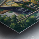 Blossoming Haven: A Picturesque Countryside Retreat Metal print