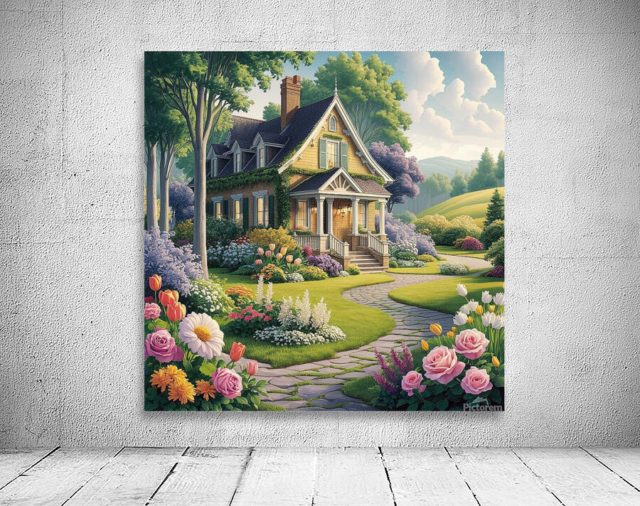 Blossoming Haven: A Picturesque Countryside Retreat Wall Preview
