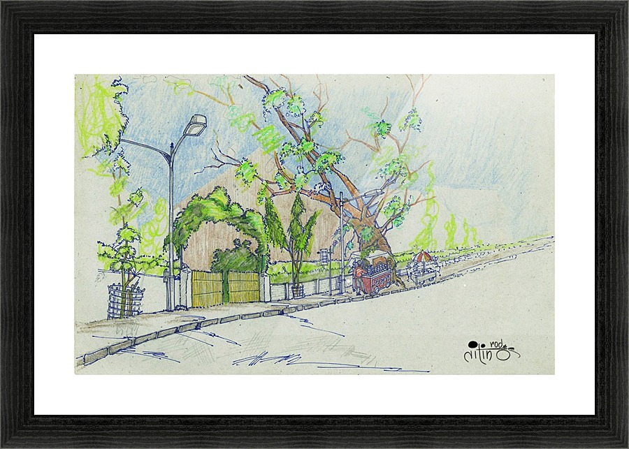 Mumbai lane Picture Frame print