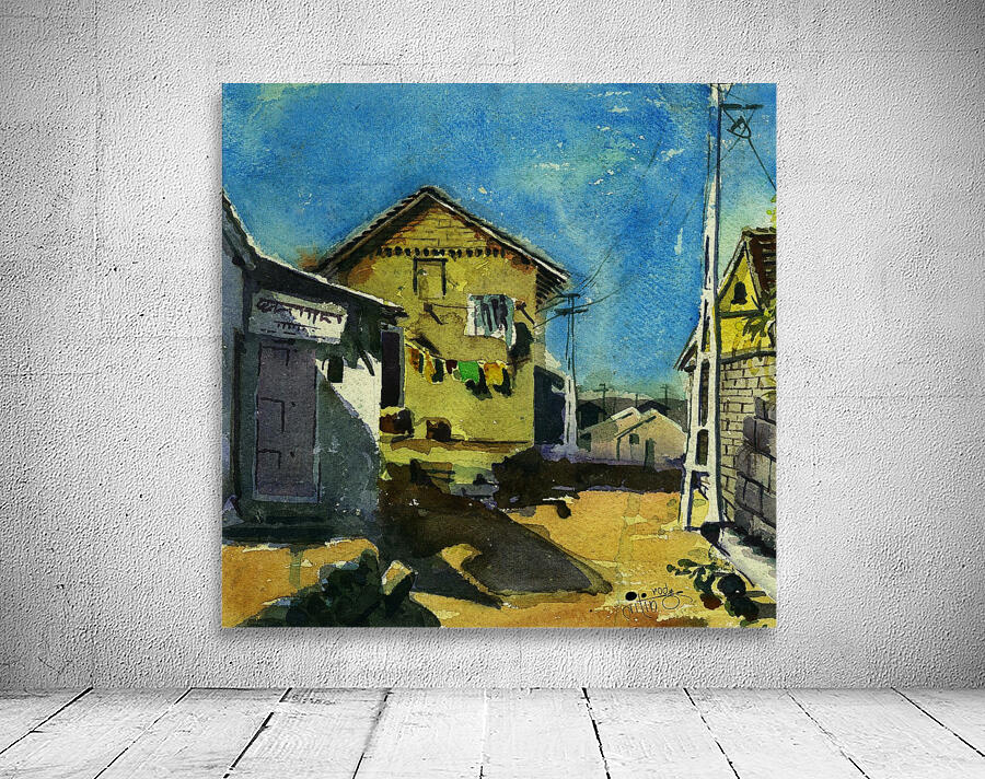 Village huts Wall Preview
