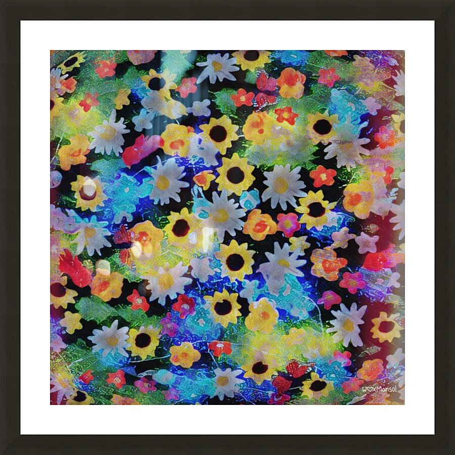 Flower Supernova Picture Frame Printing