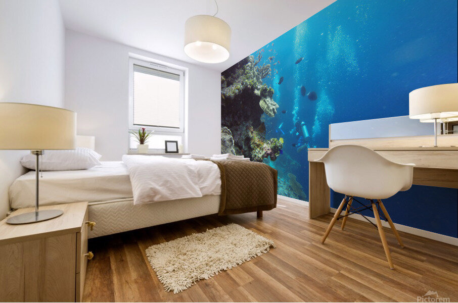 scuba diving Mural print