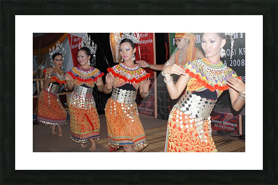 Iban Dancers Picture Frame print