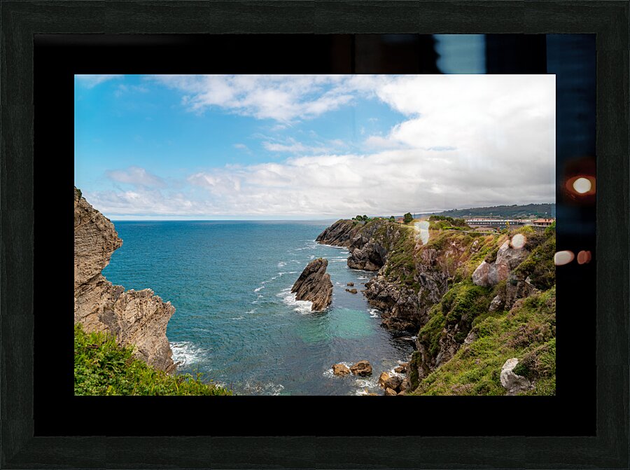 Spectacular natural landscape in north of Spain Asturias. Green coastline of Spain.  Picture Frame print