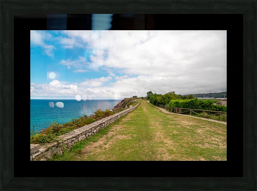 Spectacular natural landscape in north of Spain Asturias. Green coastline of Spain.  Picture Frame print