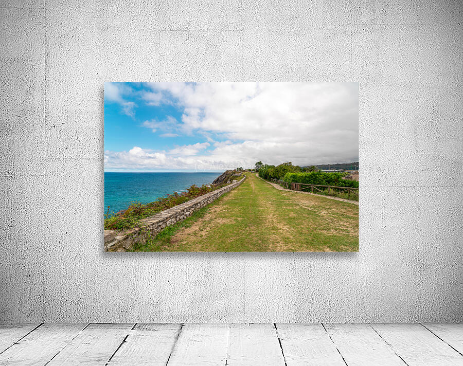 Spectacular natural landscape in north of Spain Asturias. Green coastline of Spain.  Wall Preview
