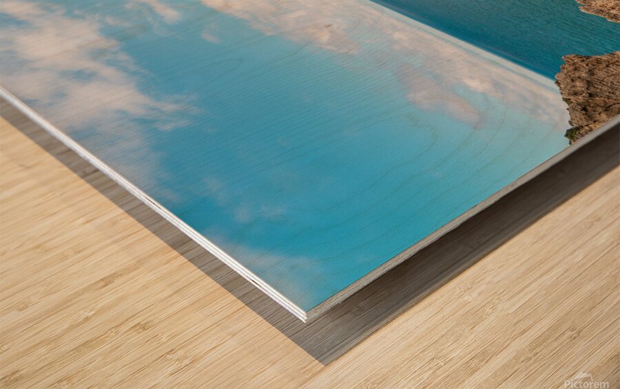 Spectacular natural landscape in north of Spain Asturias. Green coastline of Spain.  Wood print