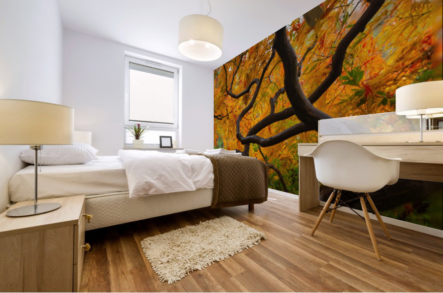 Golden Twists Mural print