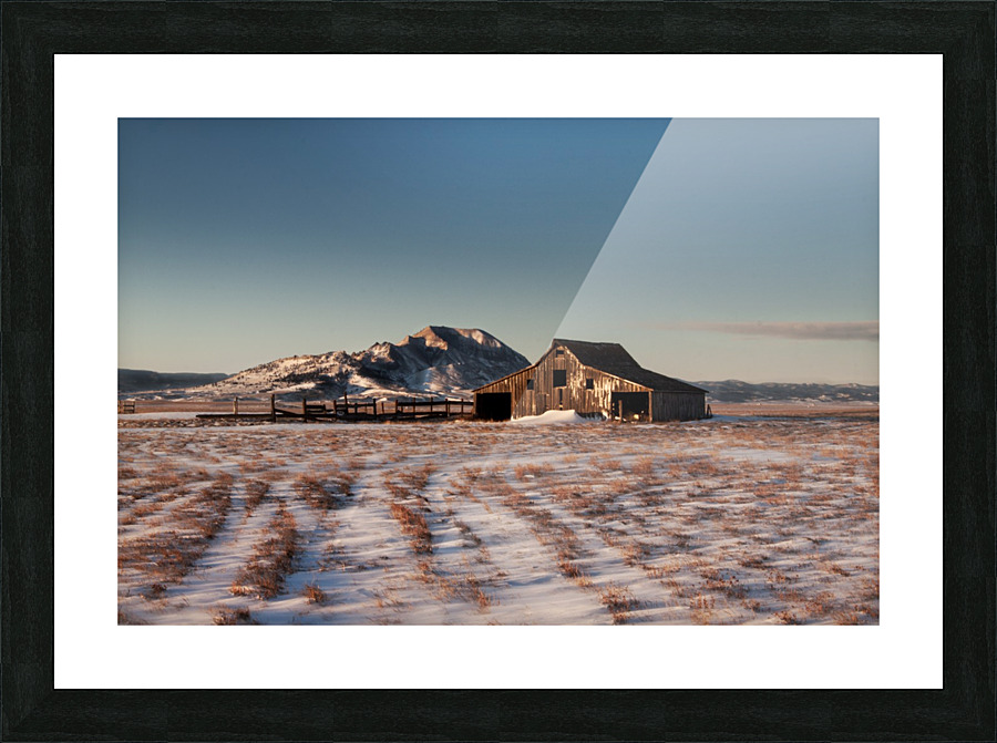 Frozen Barn Picture Frame print